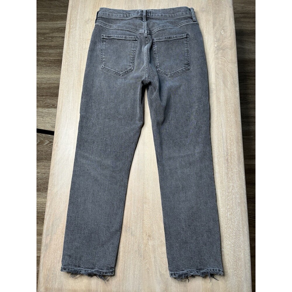 Agolde Riley High Rise Straight Crop Jeans in Century Washed Black Size 28 - Picture 7 of 10
